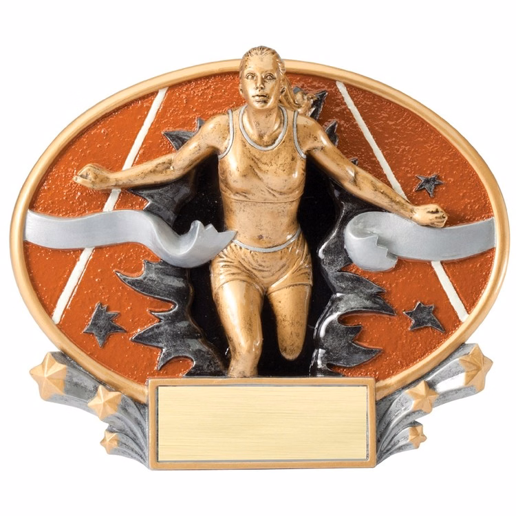 Track - Female Xplosion Oval Resin Award