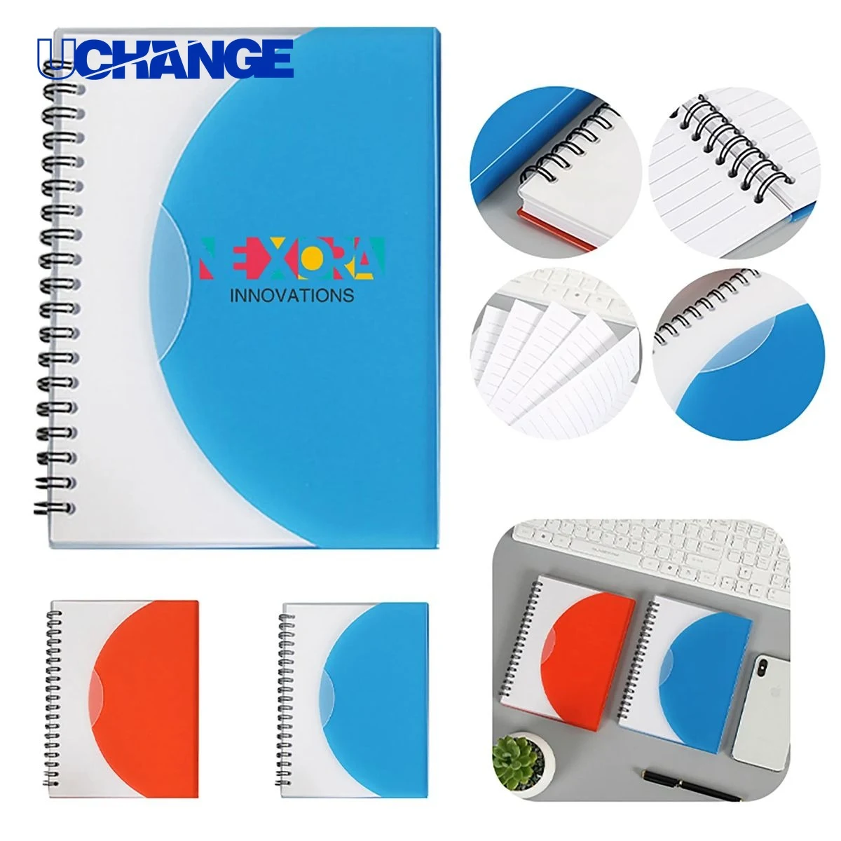 Half Circle Paper Notebook with Side Flip 1