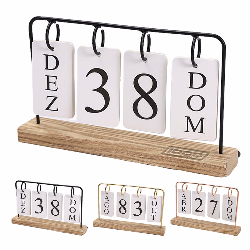 Iron Flip-Card Calendar