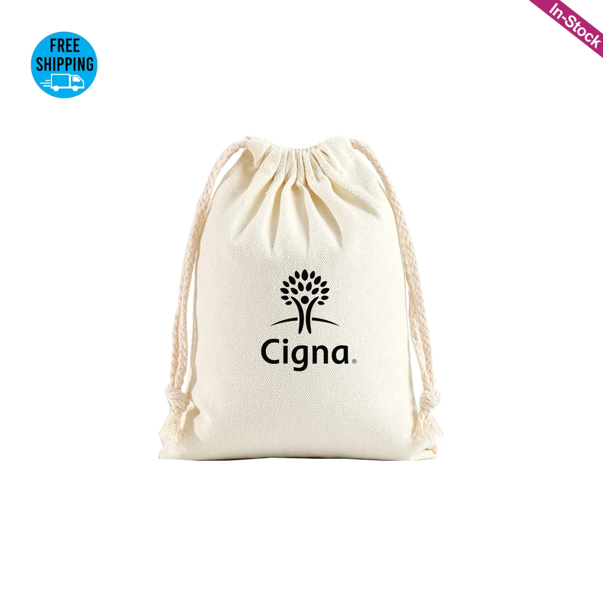 Large Size Canvas Drawstring Gift Pouch 1