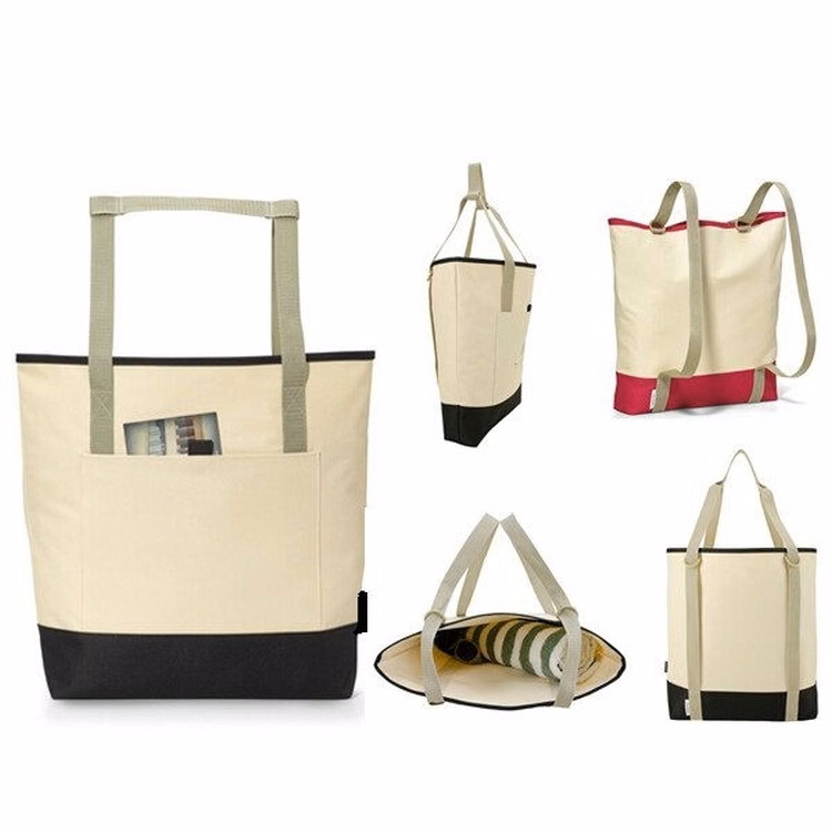 2 Tone Canvas Tote Bag