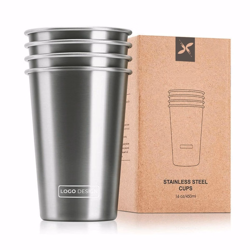Stainless Steel Cups 10oz Tumbler - Premium Metal Drinking Glasses | Stackable Durable Cup