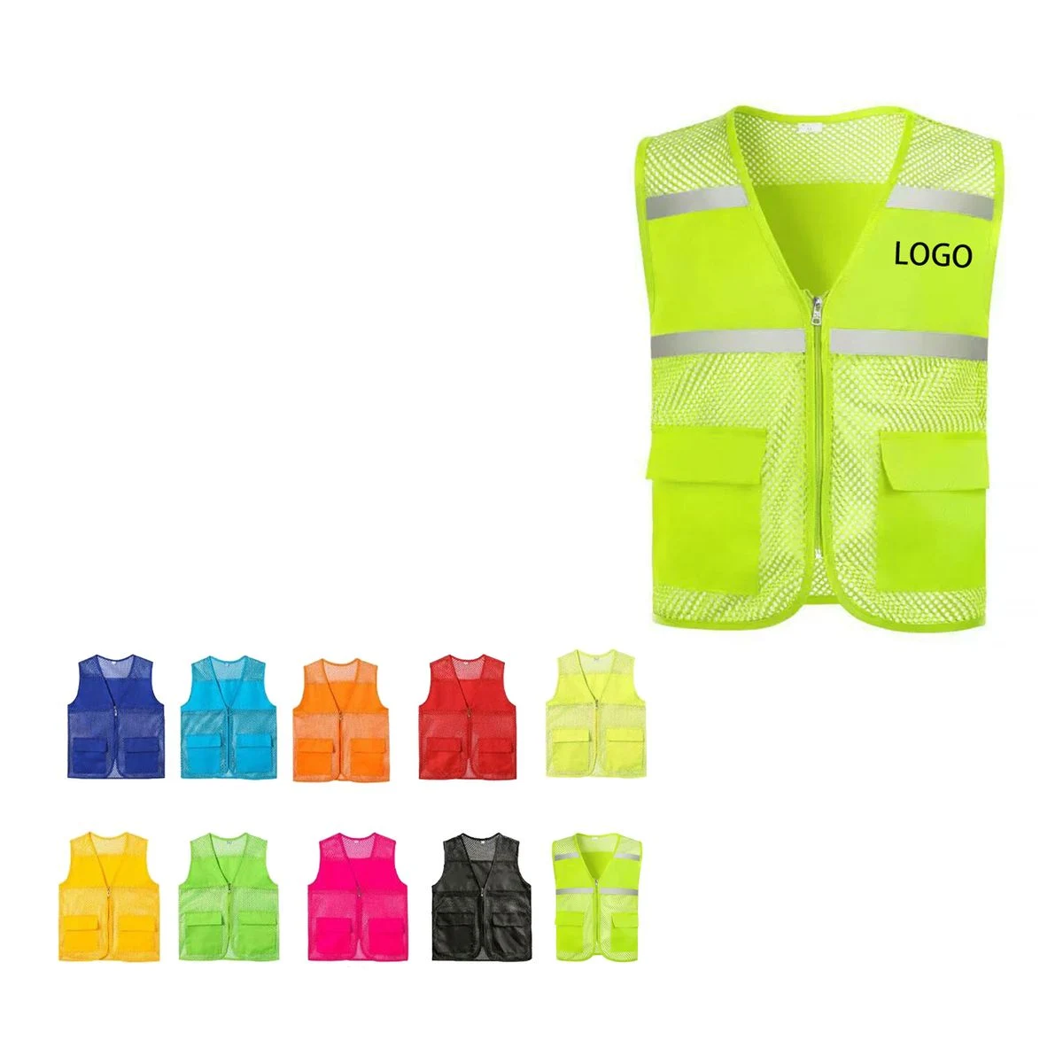 Mesh Vest with Reflective Strips 1