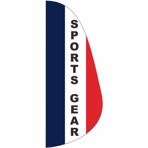 "SPORTS GEAR" 3' x 8' Message Feather Flag