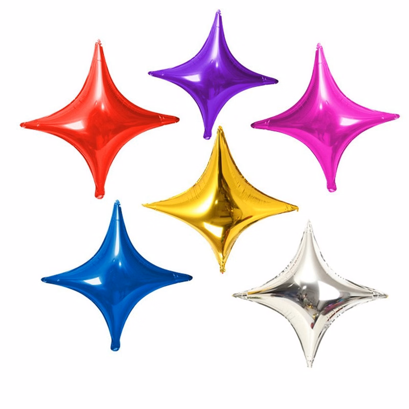 26 inch Four-pointed Stars Foil Balloons Mini Star Air Balloon Birthday Party Decorations Wedding