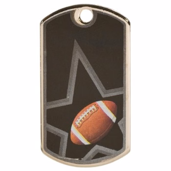 Football Star Metal Dog Tag