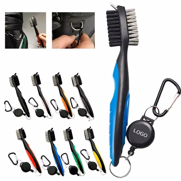 Golf Club Cleaning Brush with Keychain