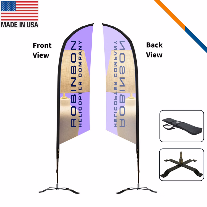 9' Marigold Single-Sided Angle Flag