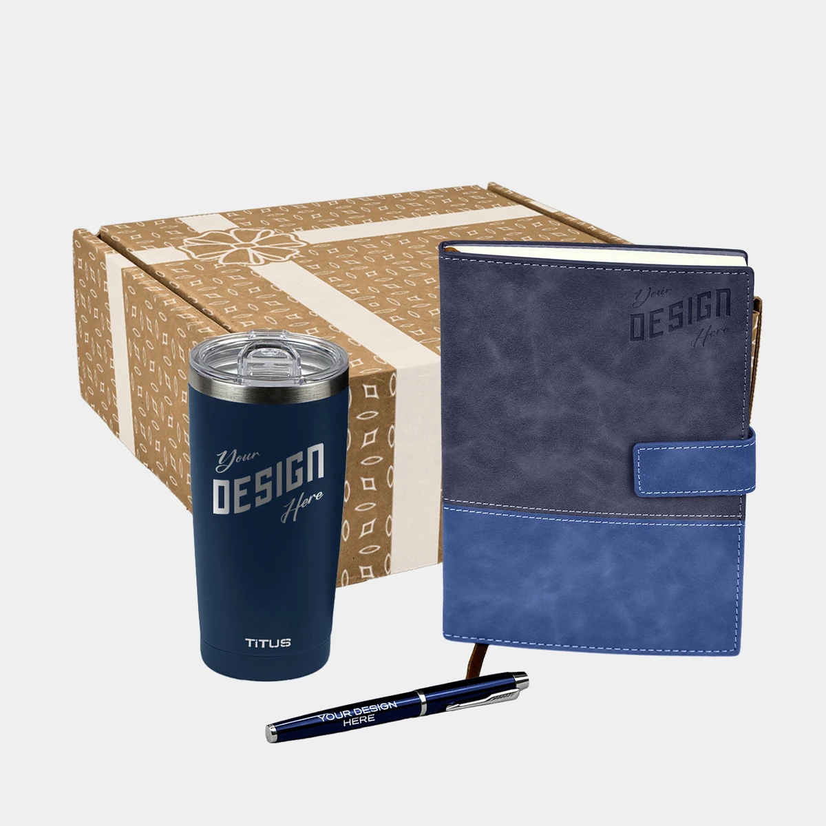 TiTUS® 20 oz Insulated Tumbler, Valvetine Notebook & Pen Gift Set 1