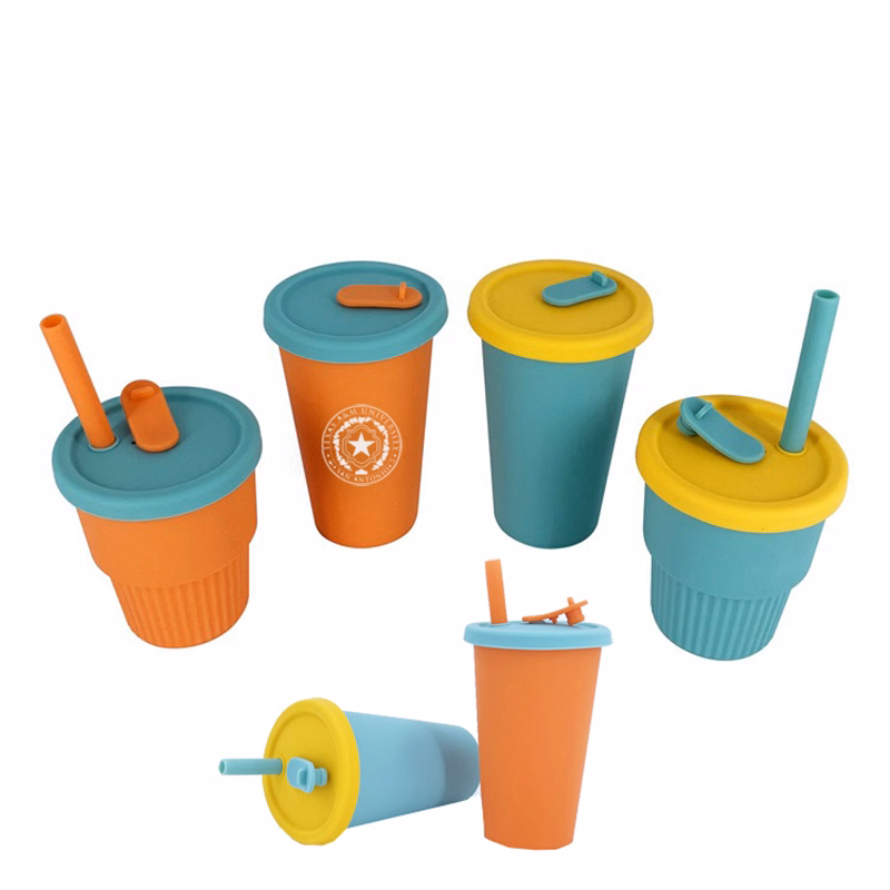 Silicone Pint Cup with Straw