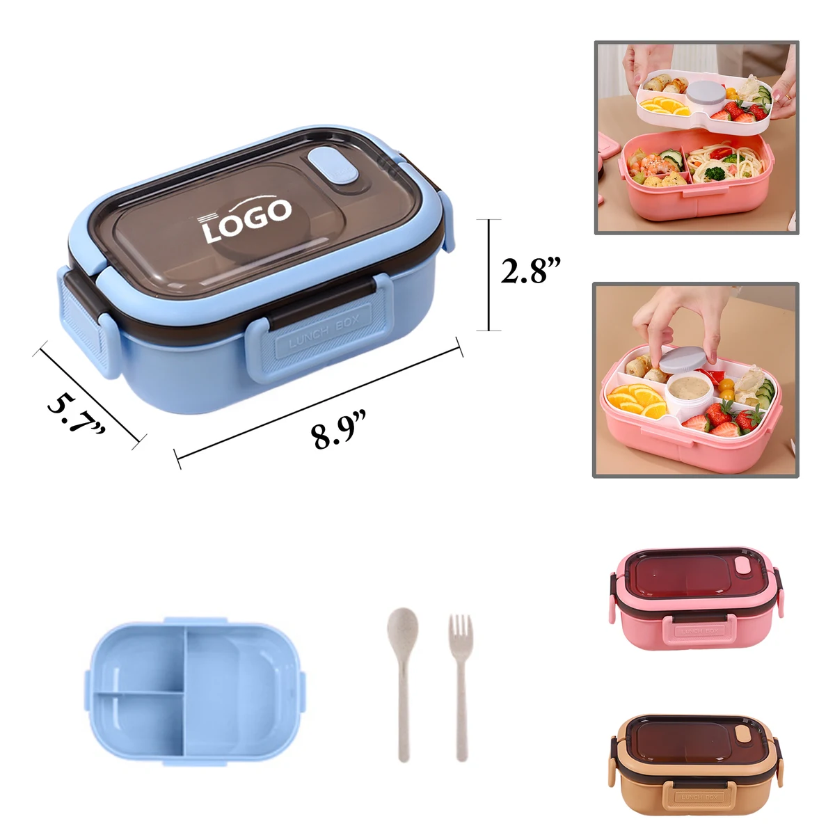 MOQ25 Portable PP Bento Box for Outdoor Fruit Storage 1