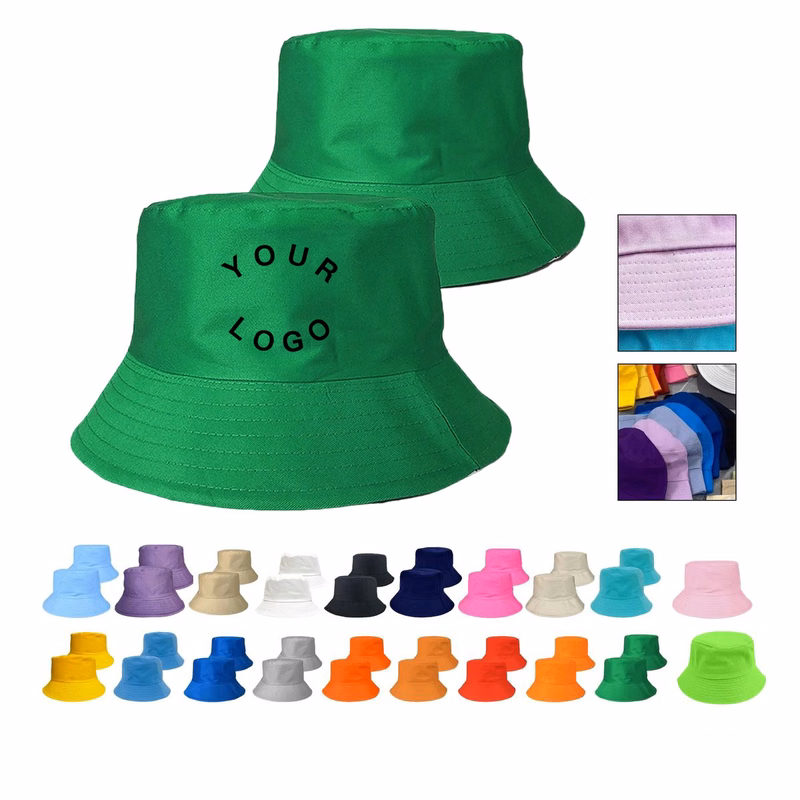 Unisex Bucket Hat with Sun Protection Polyester Cotton