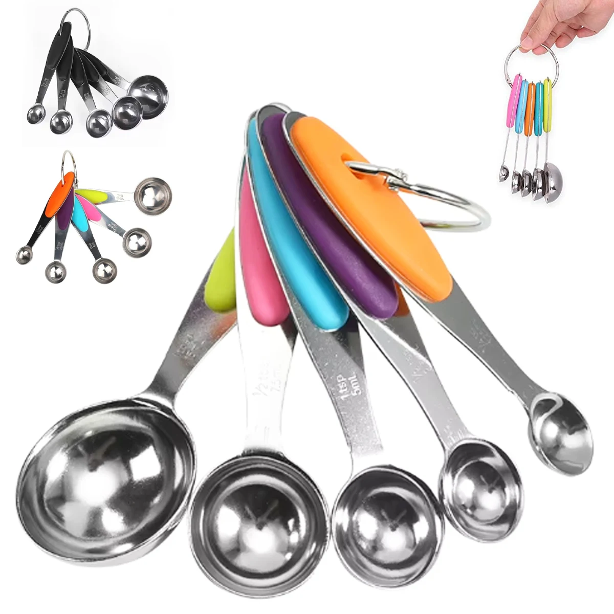 5-Piece Stainless Steel Measuring Spoon Set for Baking 1
