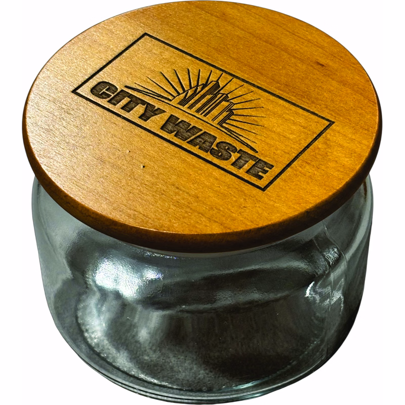 Small Candy Jar with Wood Lid