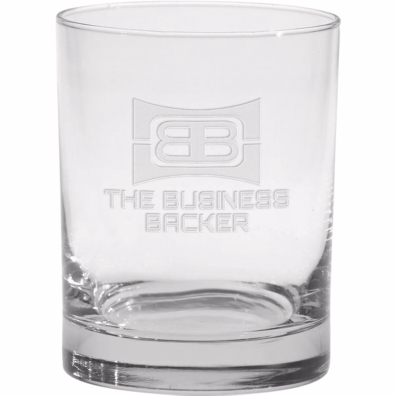 14 oz. Executive Double Old Fashion - Deep Etched