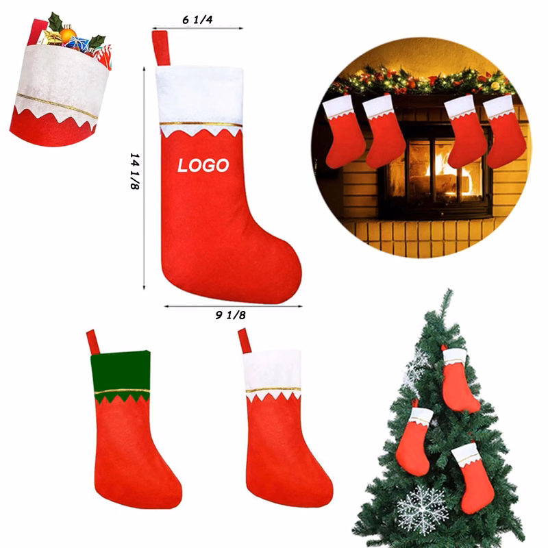 Felt Christmas Socks Gift Bag