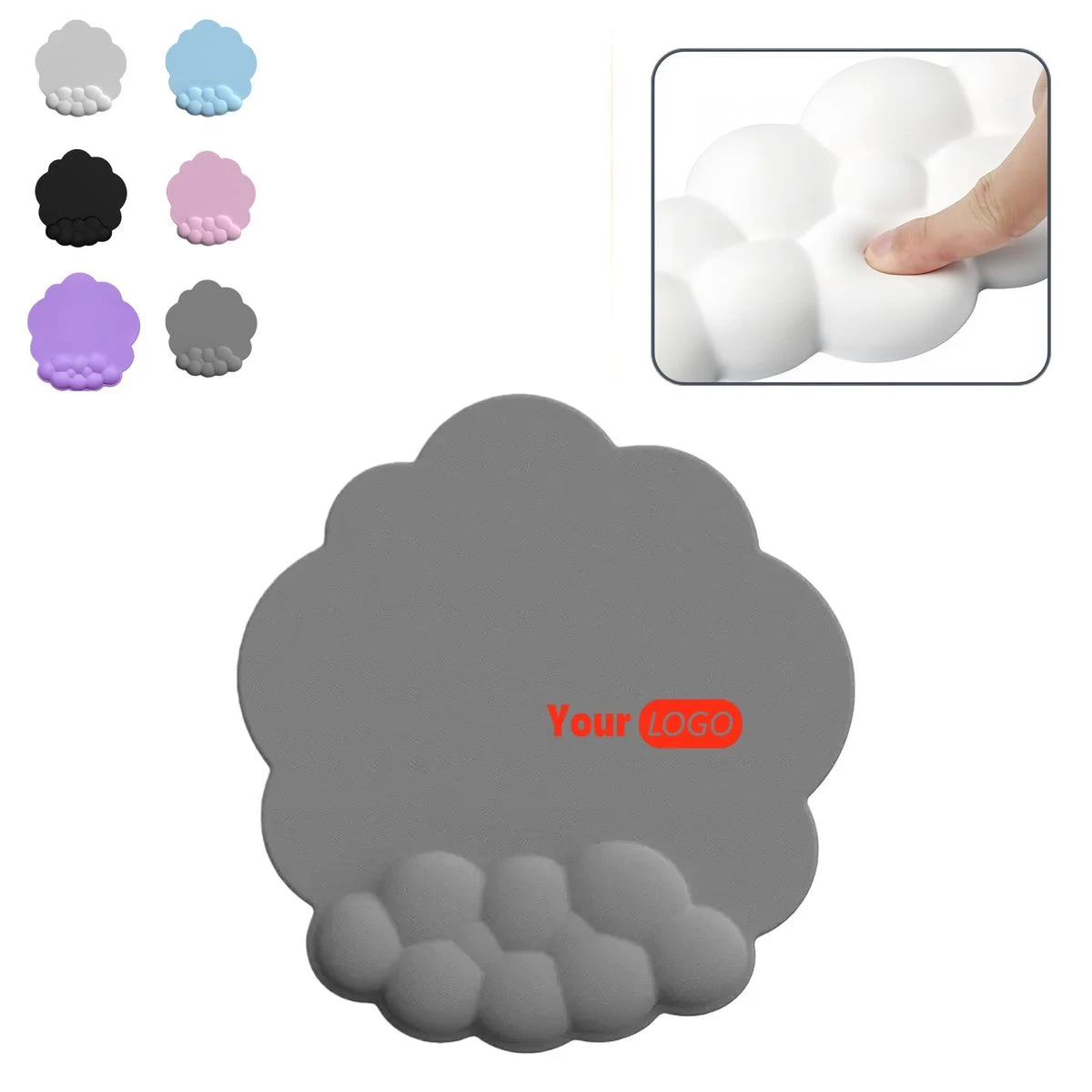 Jacquard Fabric Silicone Wrist Rest Mouse Pad 1