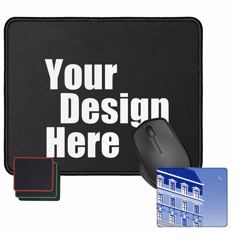 8.3"Lx10.3"W Custom Stitched Edge Mouse Pad
