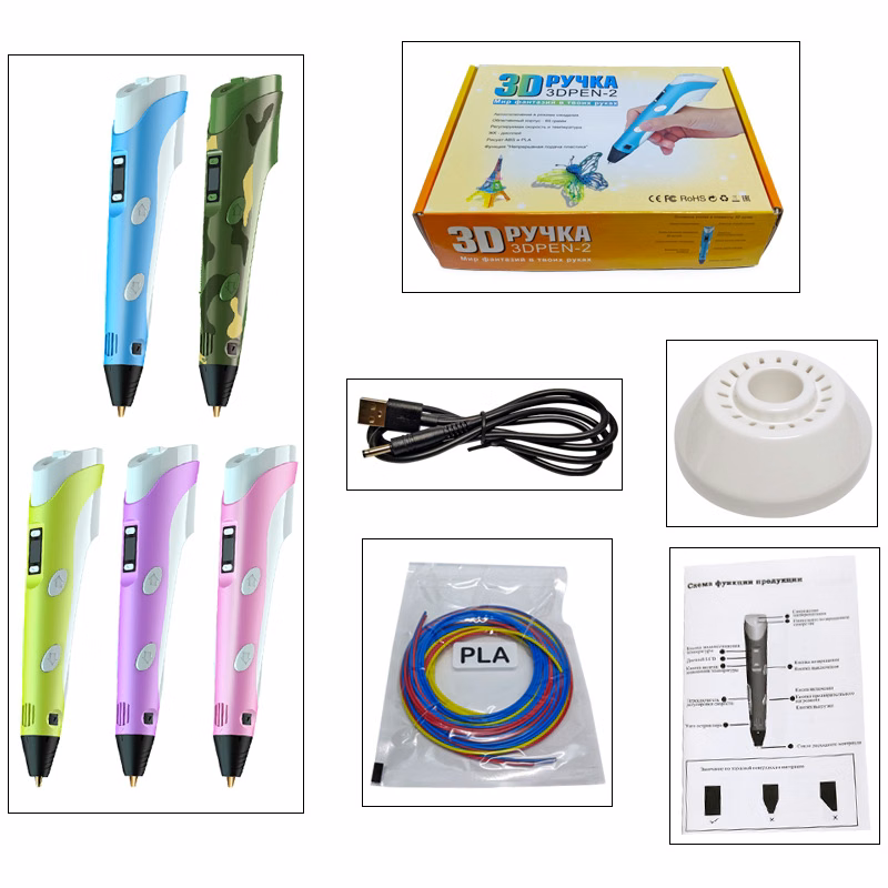 3D Pen DIY 3D Printing Pen With PLA Filament Creative Toy Gi