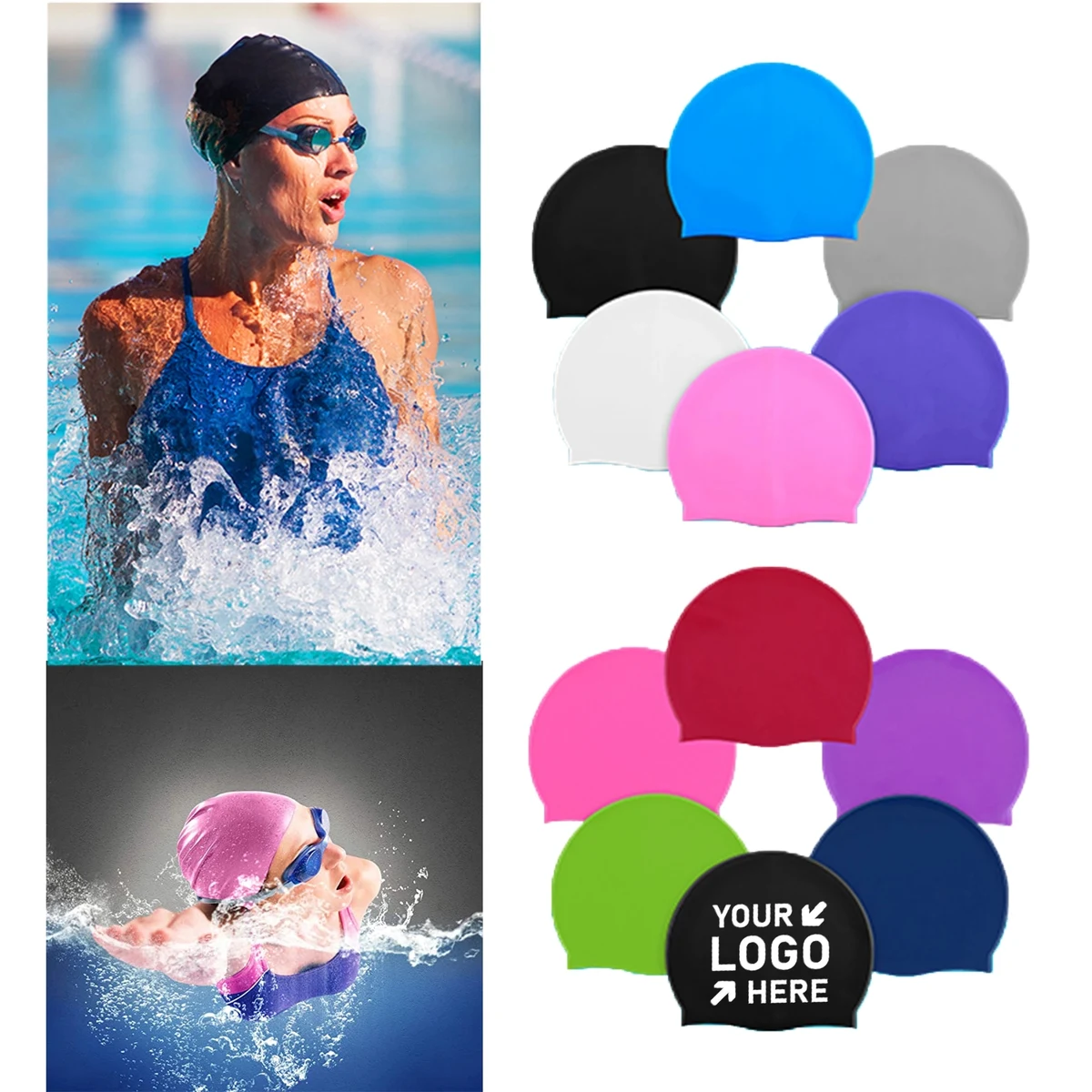 Silicone Durable Non-Slip Swimming Pool Cap 1