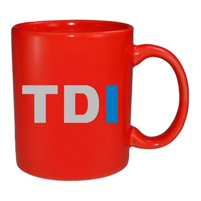 11 oz vitrified coffee mug - stanford red 1