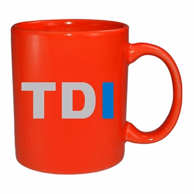 11 oz vitrified coffee mug - stanford red