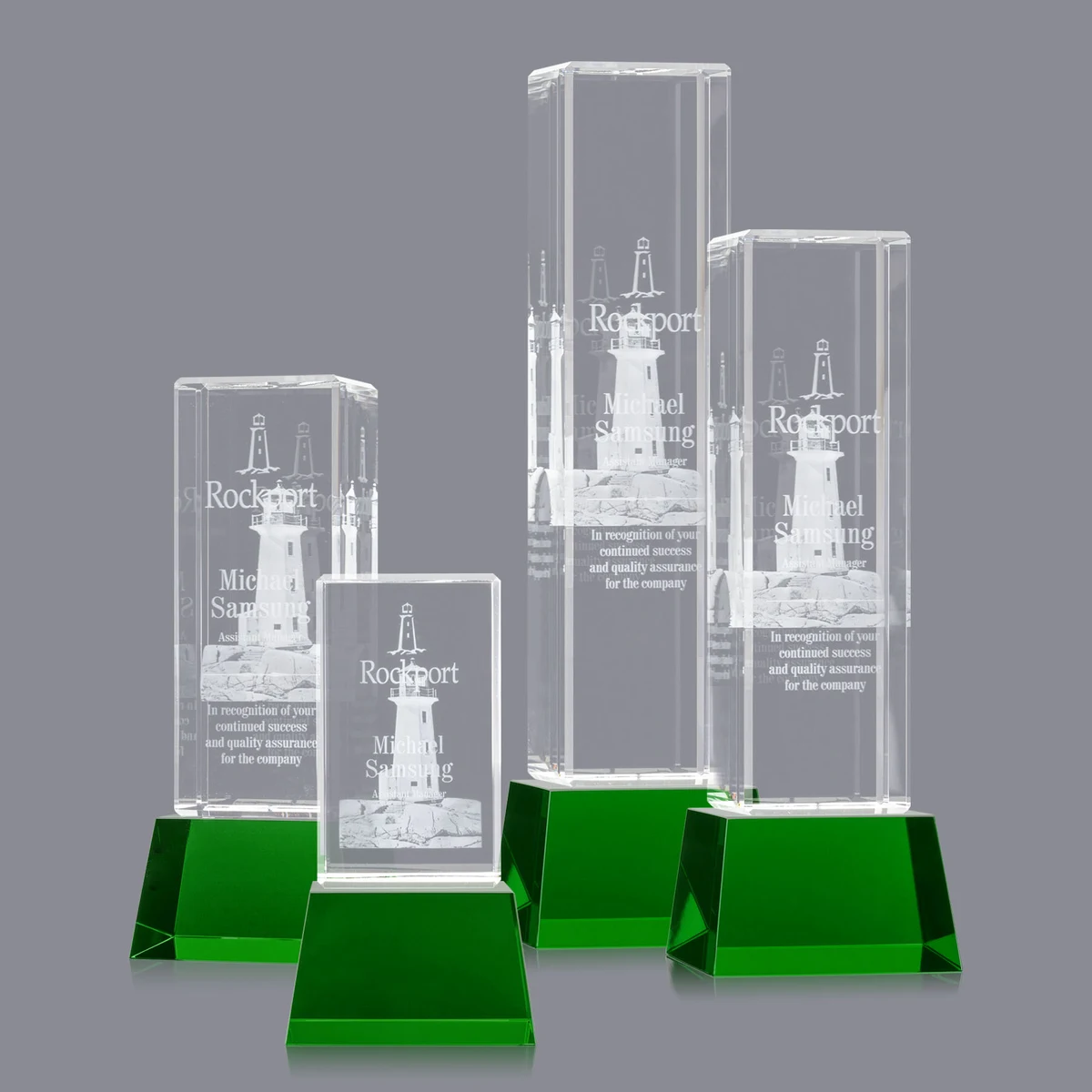 Robson 3D Award on Base - Green 1