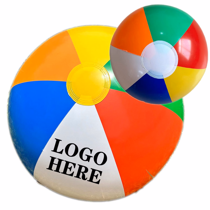6" Six Color Beach Ball