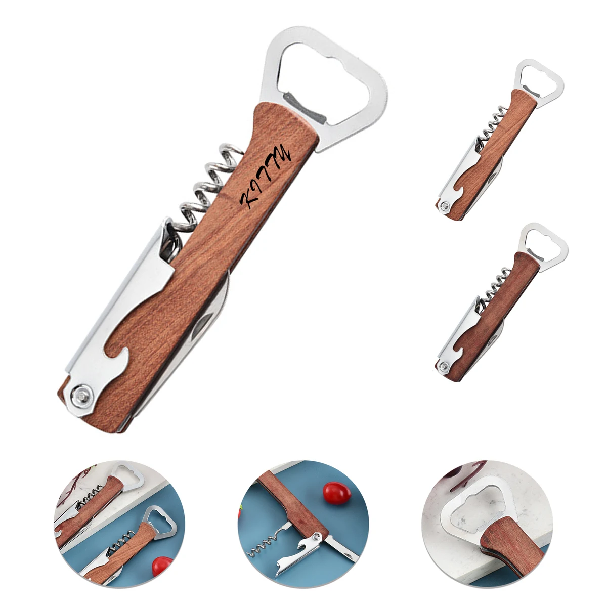 Wine/Bottle Openers(Corkscrew with Assist, Bottle Opener and Knife) 1