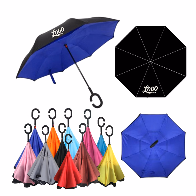 Double Layer Waterproof Folding Reverse Inverted Umbrella