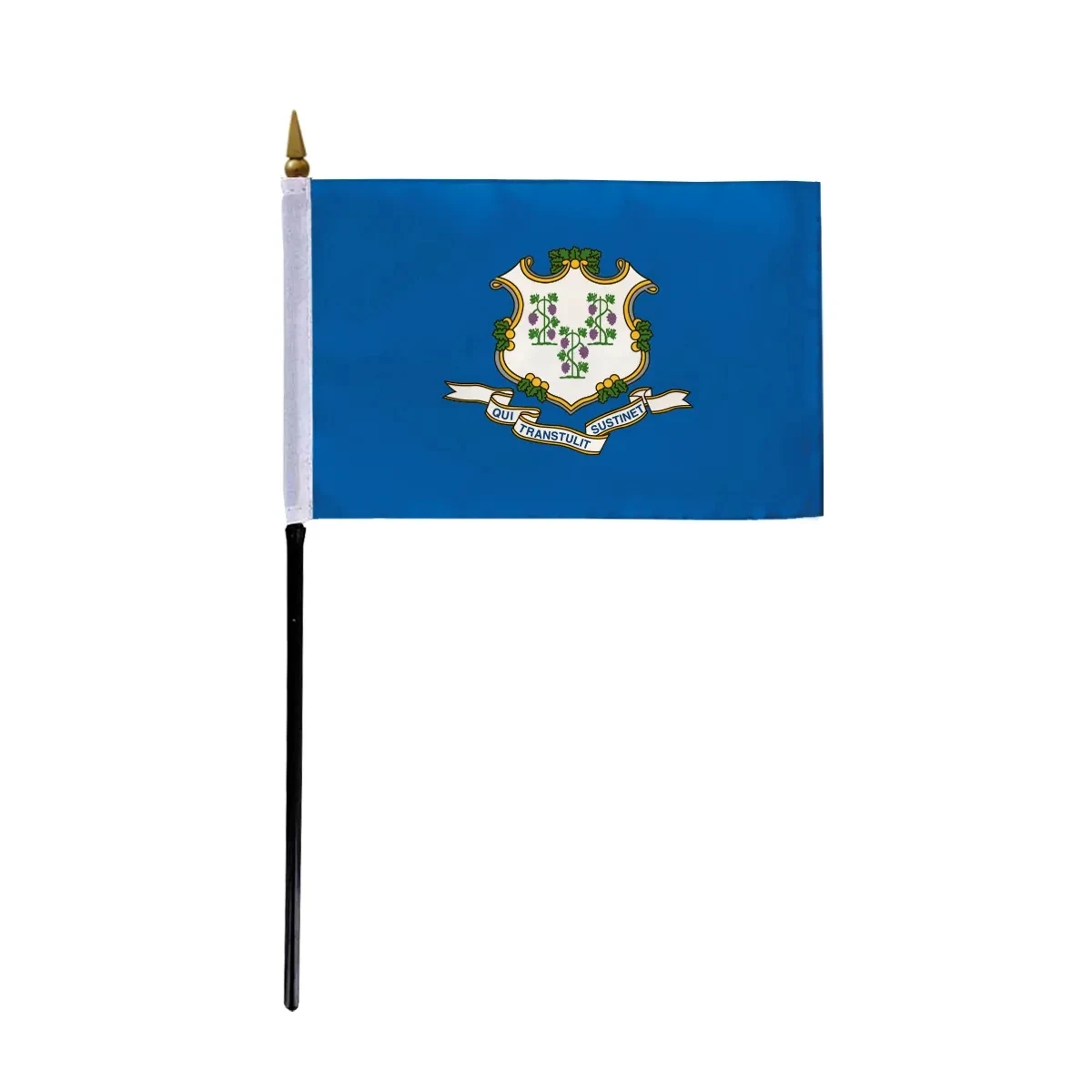 4"x6" & 12"x18'' Connecticut ePoly Printed Stick Flags 1