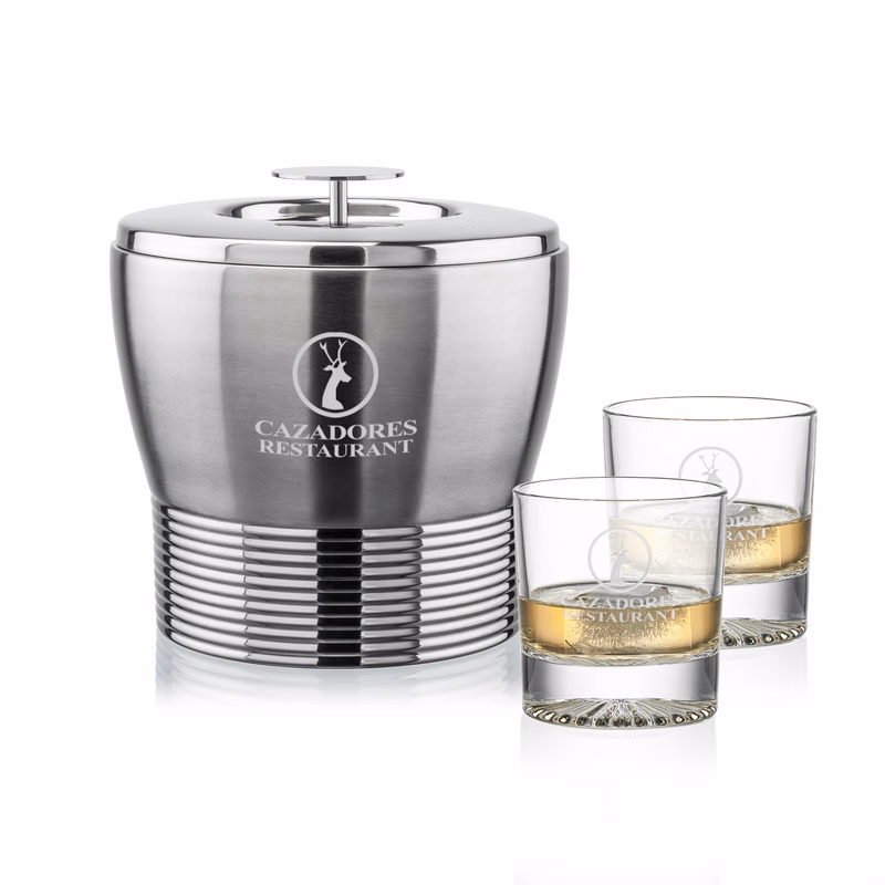 Genoa Ice Bucket & Romford On-the-Rocks Set
