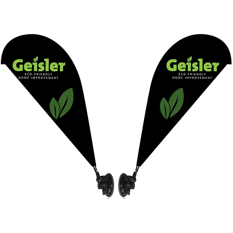 Double Sided Mini Teardrop Banner with Premium Suction Cup 1