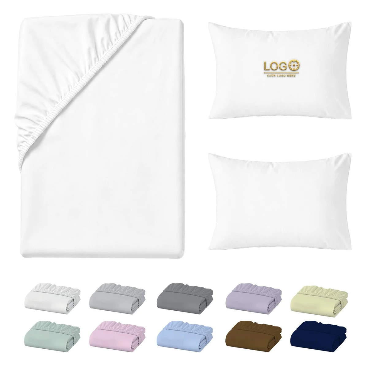 Queen Size 3 Piece Brushed Bed Sheet Set 1