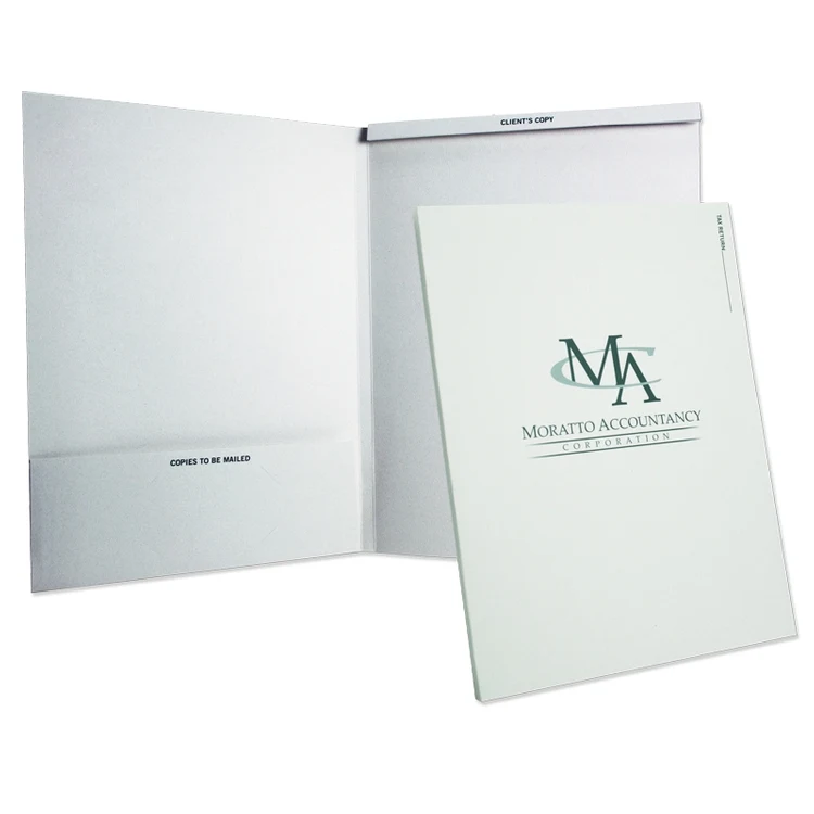Tax Folder with Fold Down Tab (One PMS Color) 1