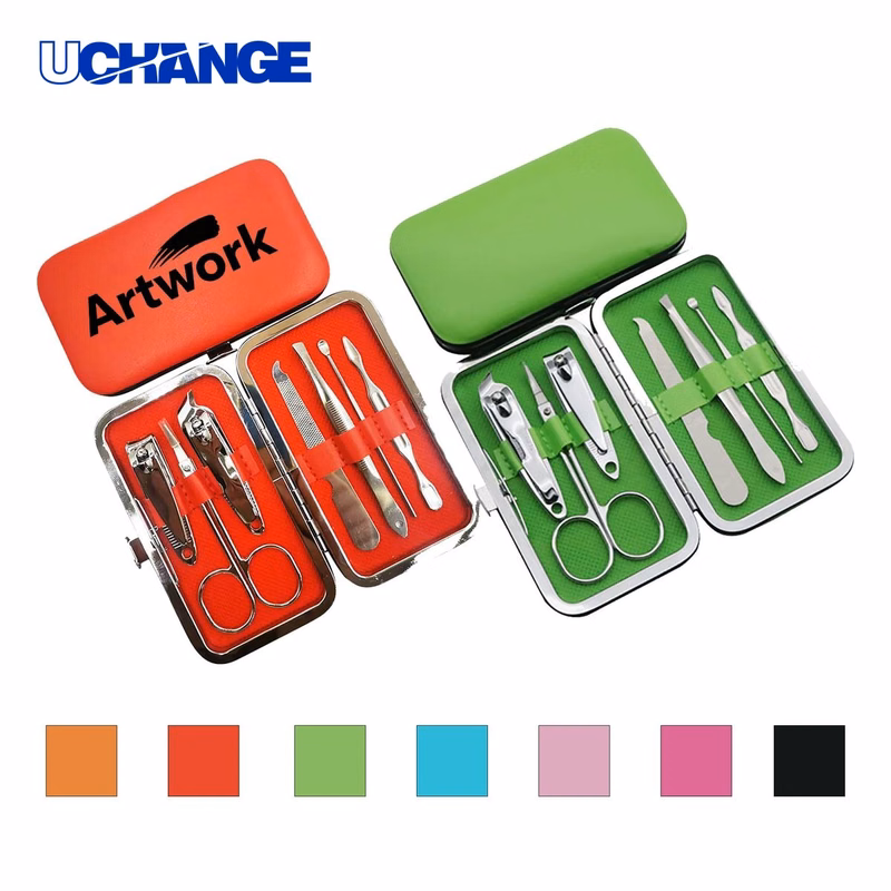 Colorful Seven Piece Nail Care Kit for Grooming