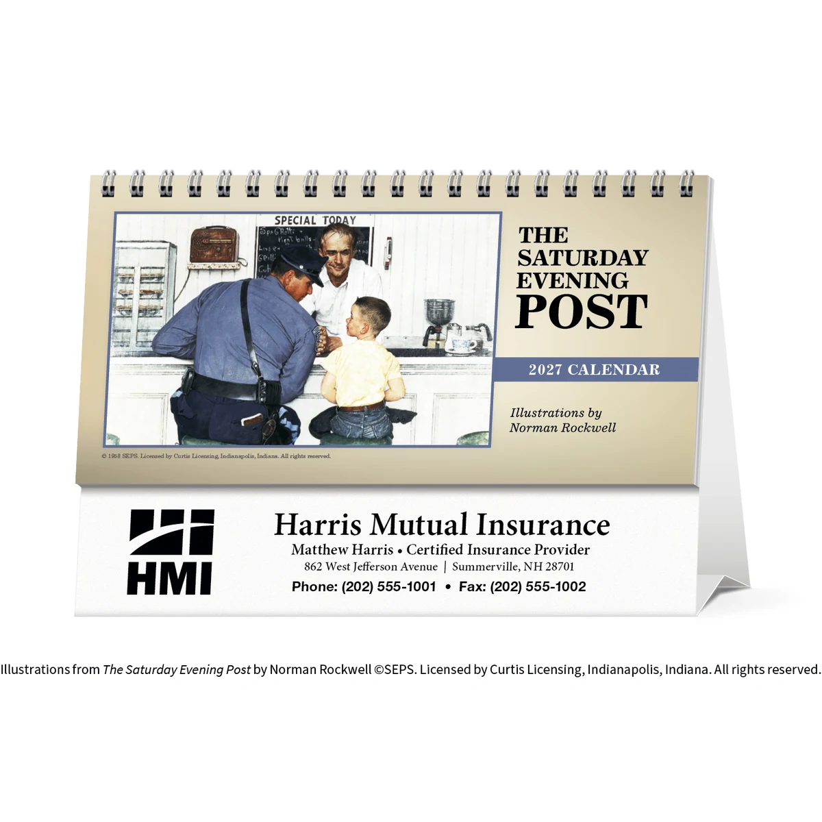 Triumph® Calendars The Saturday Evening Post Illustrations by Norman Rockwell Desk Calendar 1