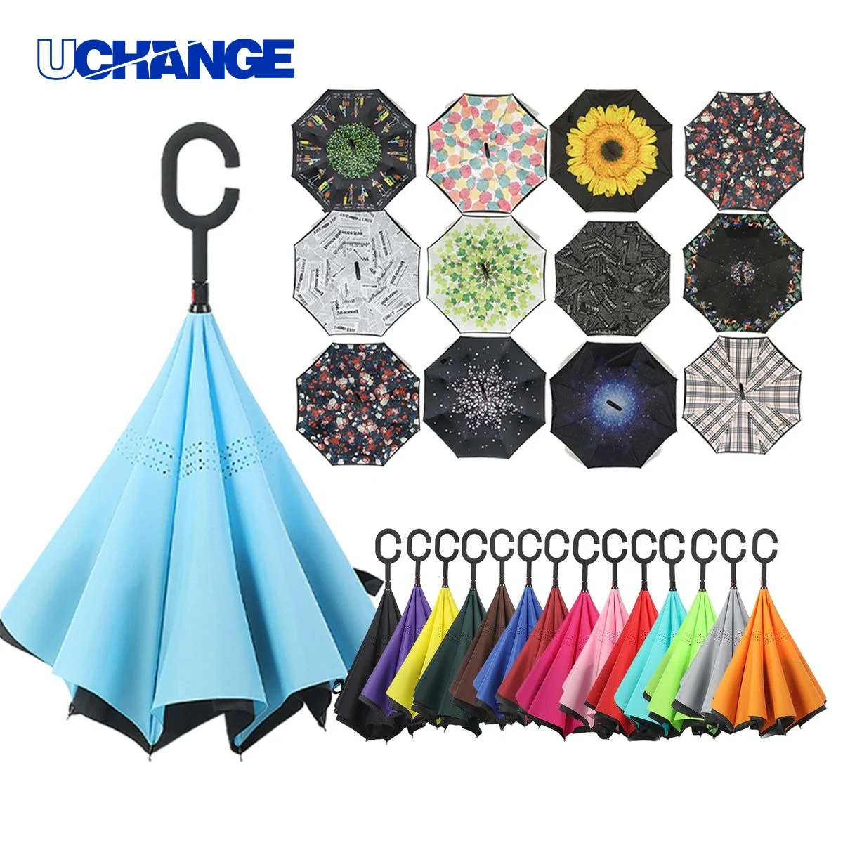 Large Reverse Inverted C-Handle Umbrella 1