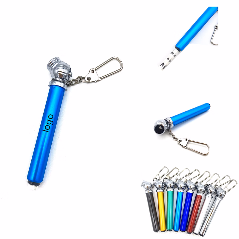 Mini Aluminum Tire Pressure Gauge with Key Chain