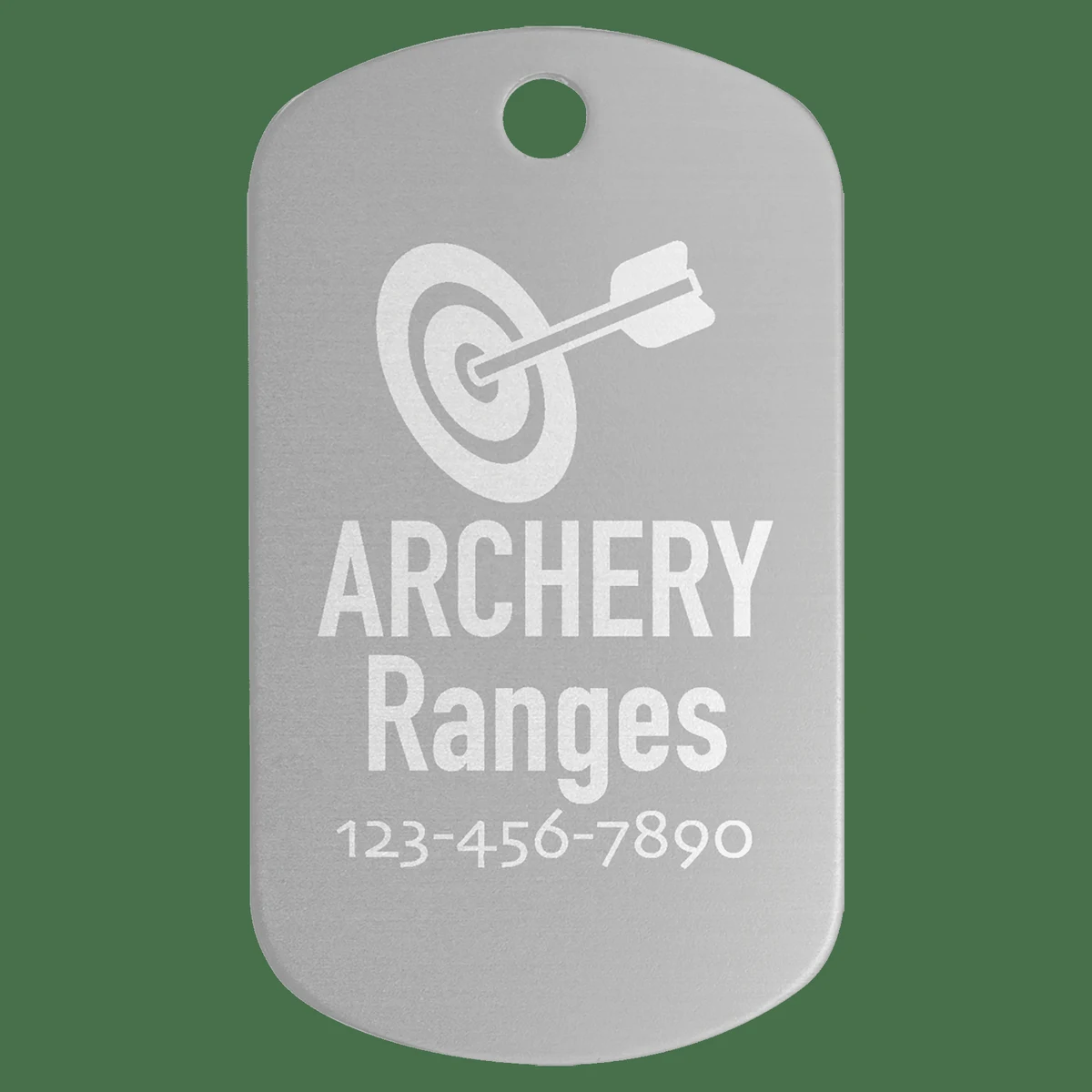 1" x 2" Silver Anodized Aluminum G.I. Tag 1
