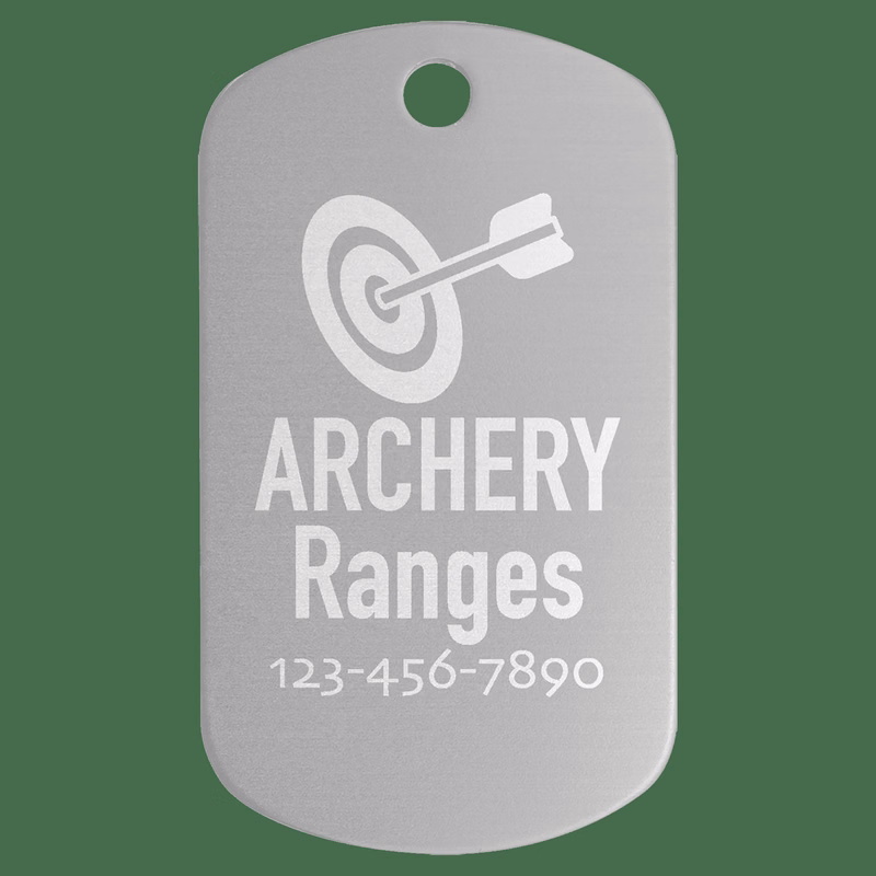 1" x 2" Silver Anodized Aluminum G.I. Tag