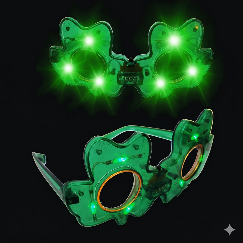 LED Shamrock Sunglasses