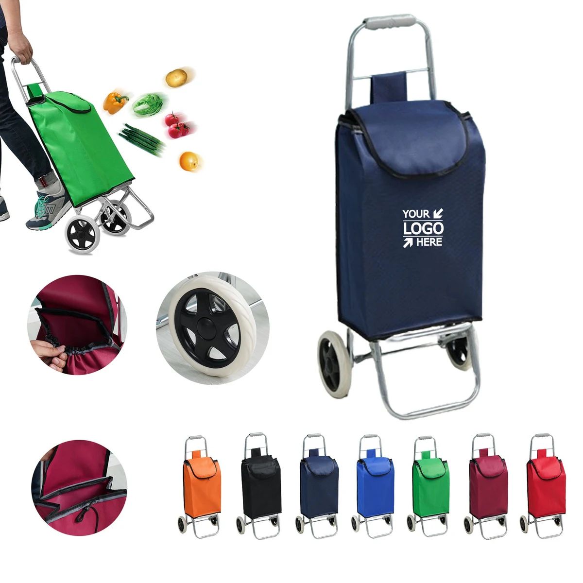 Foldable Grocery Bag Shopping Cart 1