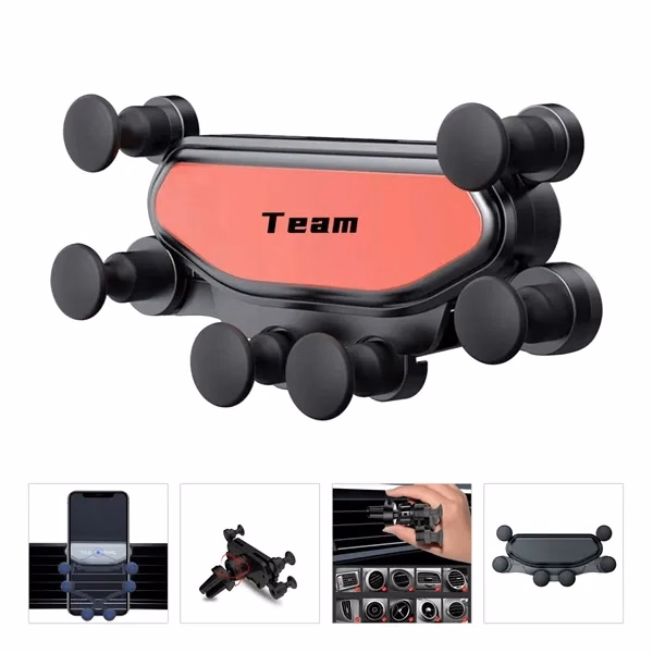 Custom Gravity Air Vent Phone Holder — Universal 6-Point Grip for Safe Hands-Free Driving