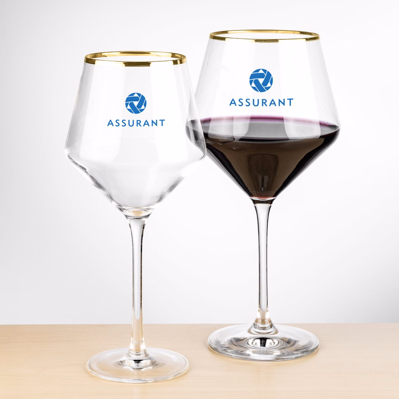 Tucson Gold Rim Burgundy Wine - Imprinted
