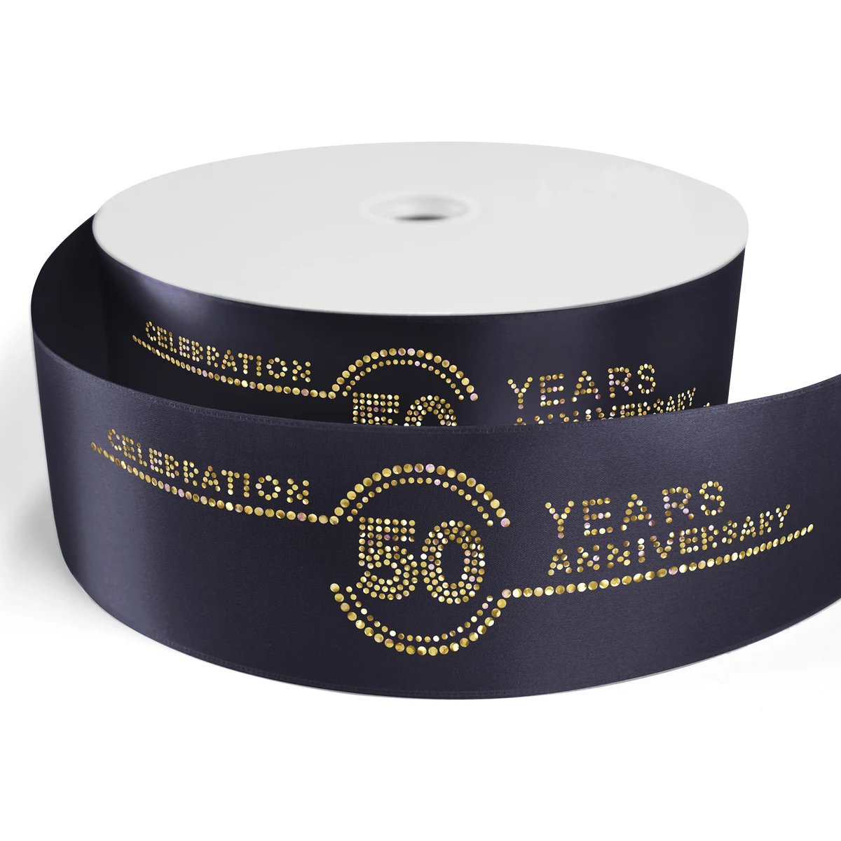 3" Badge Satin Ribbon - 50yd Roll - Sparkle 1