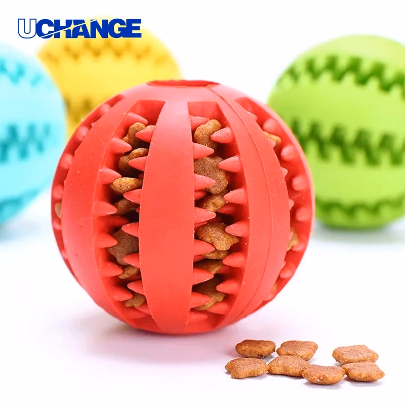 Rubber Chew Ball Pet Toy Durable Play Accessory