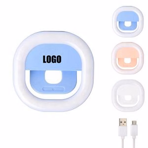 Square External Rechargeable Portable Clip-on Selfie Ring Fill Light