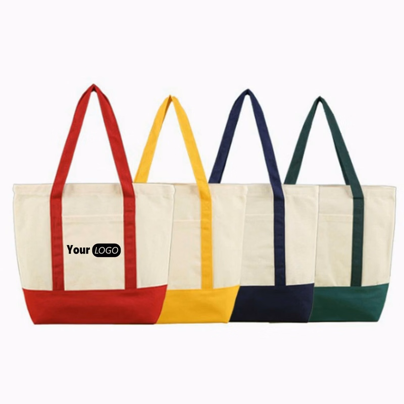 Solid Color Canvas Bag Foldable Storage Bag
