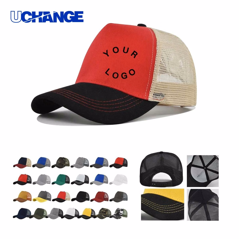 Cotton and Mesh Trucker Cap Headwear for Outdoor Sports